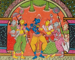 Pattachitra of Lord krishna