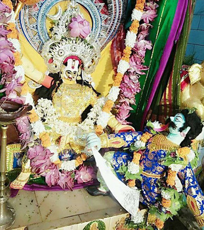 Goddess Ramachandi's Bagalamukhi Besha