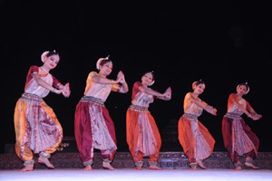 Dancers performing at Konark Dance Festival