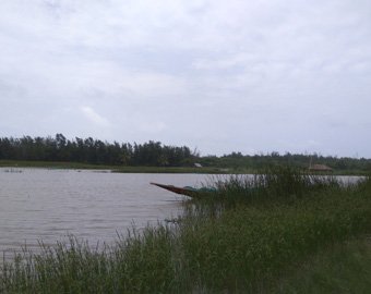 River bed in front of Baliharachandi Temple