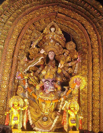 Decorated Durga Statue