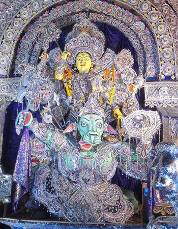 Decorated Durga Statue