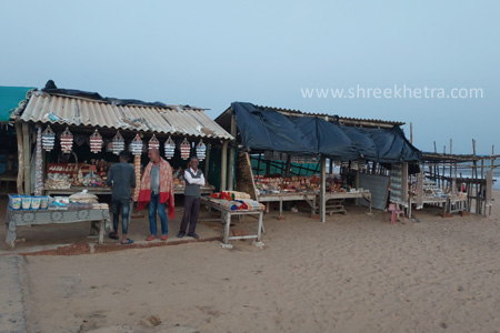 Shops at Chandrabhaga Sea Beach