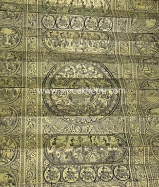 Lord Krishna & Radha on Palm Leaf