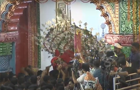 Lord Balabhadra entering into Gundicha Temple