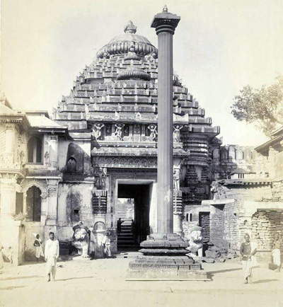 Sun Pillar of the Jagannatha Temple in 1892