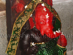 Lord Ganesh on temple wall