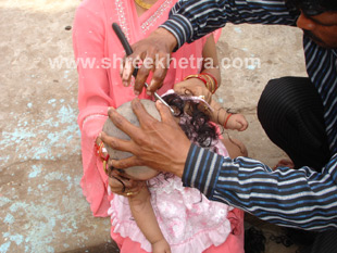 Mundan ceremony at Lokanatha Temple