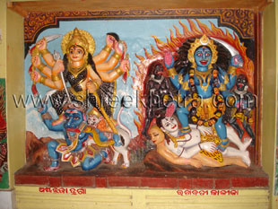 Goddesses on inner wall