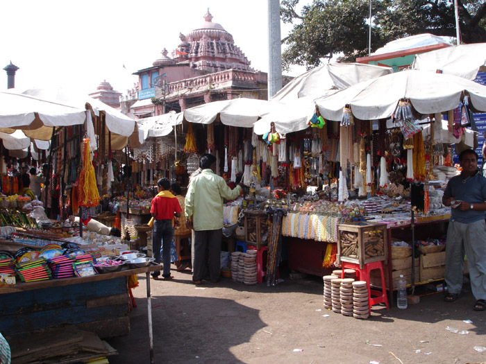 View of Sri Mandir Market, In front of Lion's Gate